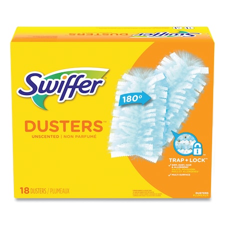 Swiffer Dusters Refill, Fiber Bristle, Light Blue, PK18